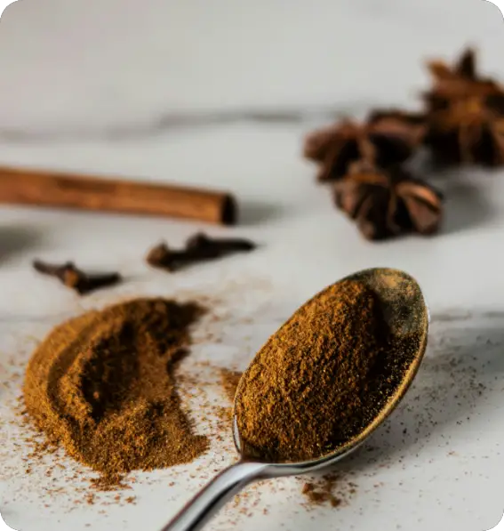 Star anise and spice powders