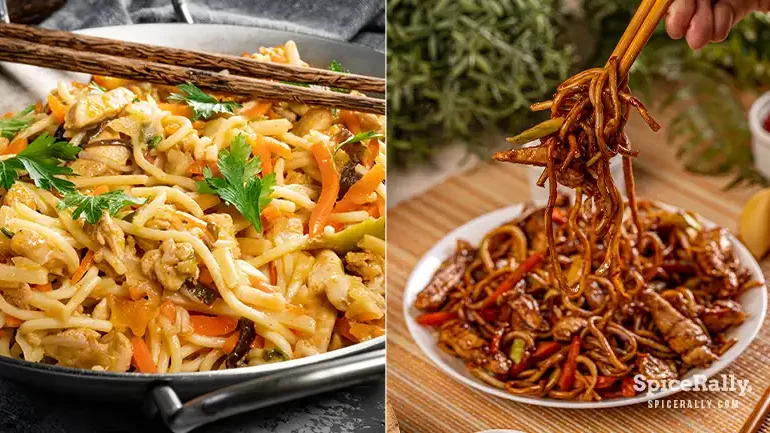 Chinese Chicken And Shrimp Chow Mein - SpiceRally